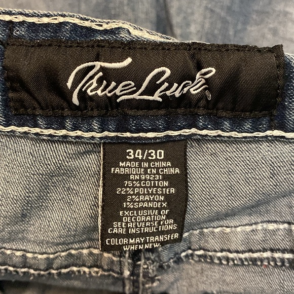 Mens True Luck jeans 34/30 - Picture 5 of 5